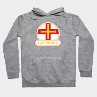 Guernsey Country Badge - Guernsey Flag Hoodie
